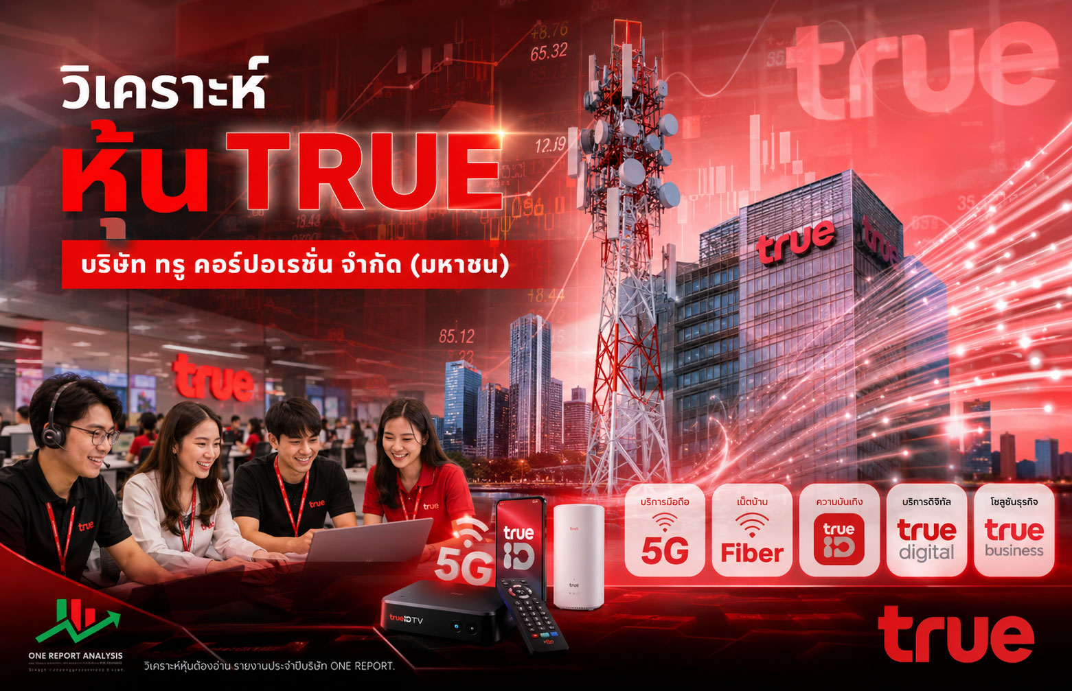 วิเคราะห์ หุ้น TRUE บริษัท ทรู คอร์ปอเรชั่น จำกัด (มหาชน)