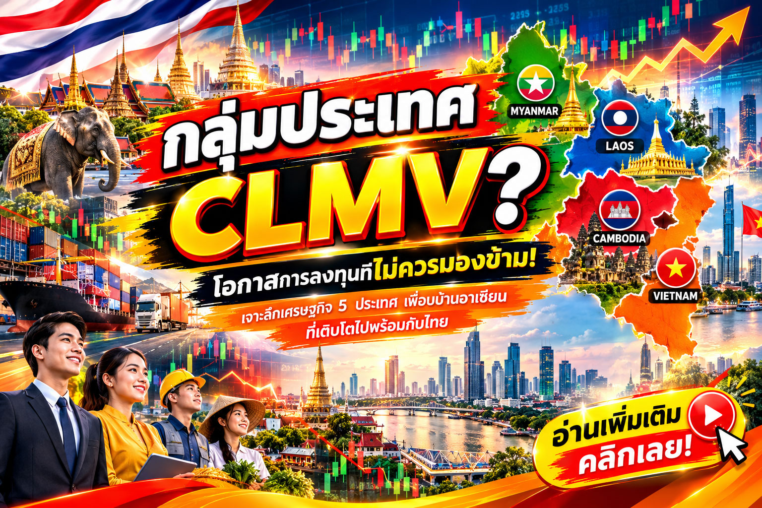 กลุ่มประเทศ CLMV คืออะไร? รู้จัก 4 ประเทศ โอกาสทางเศรษฐกิจและการลงทุน