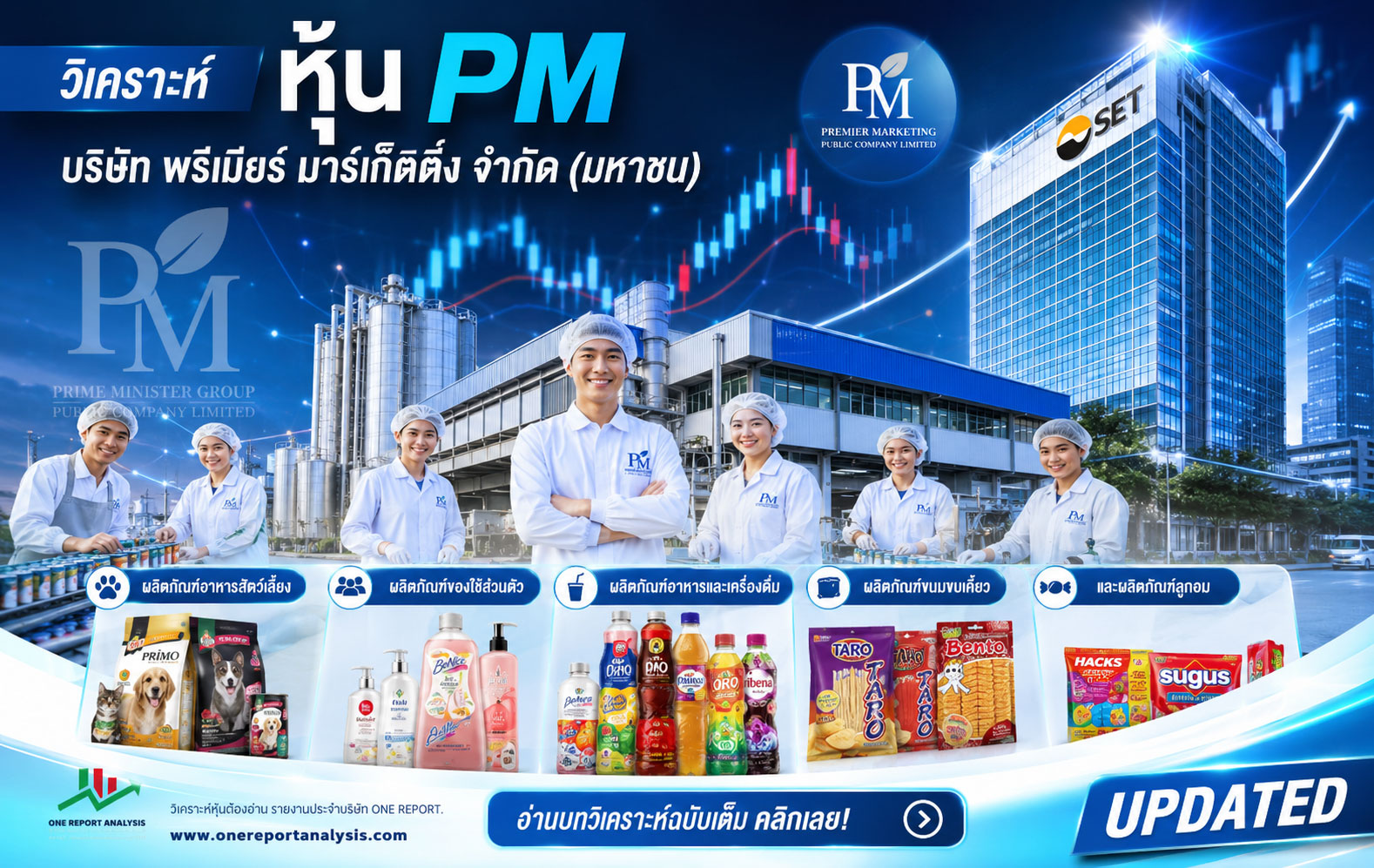 วิเคราะห์ หุ้น PM บริษัท พรีเมียร์ มาร์เก็ตติ้ง จำกัด (มหาชน)