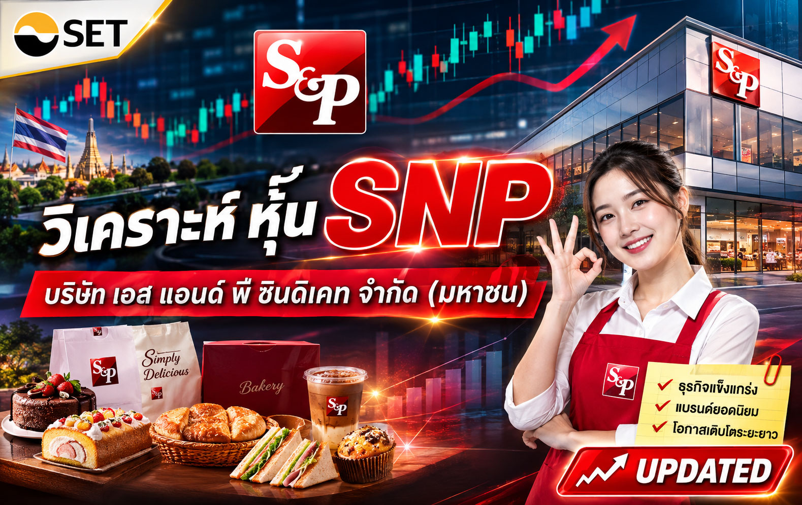 วิเคราะห์ หุ้น SNP บริษัท เอส แอนด์ พี ซินดิเคท จำกัด (มหาชน)