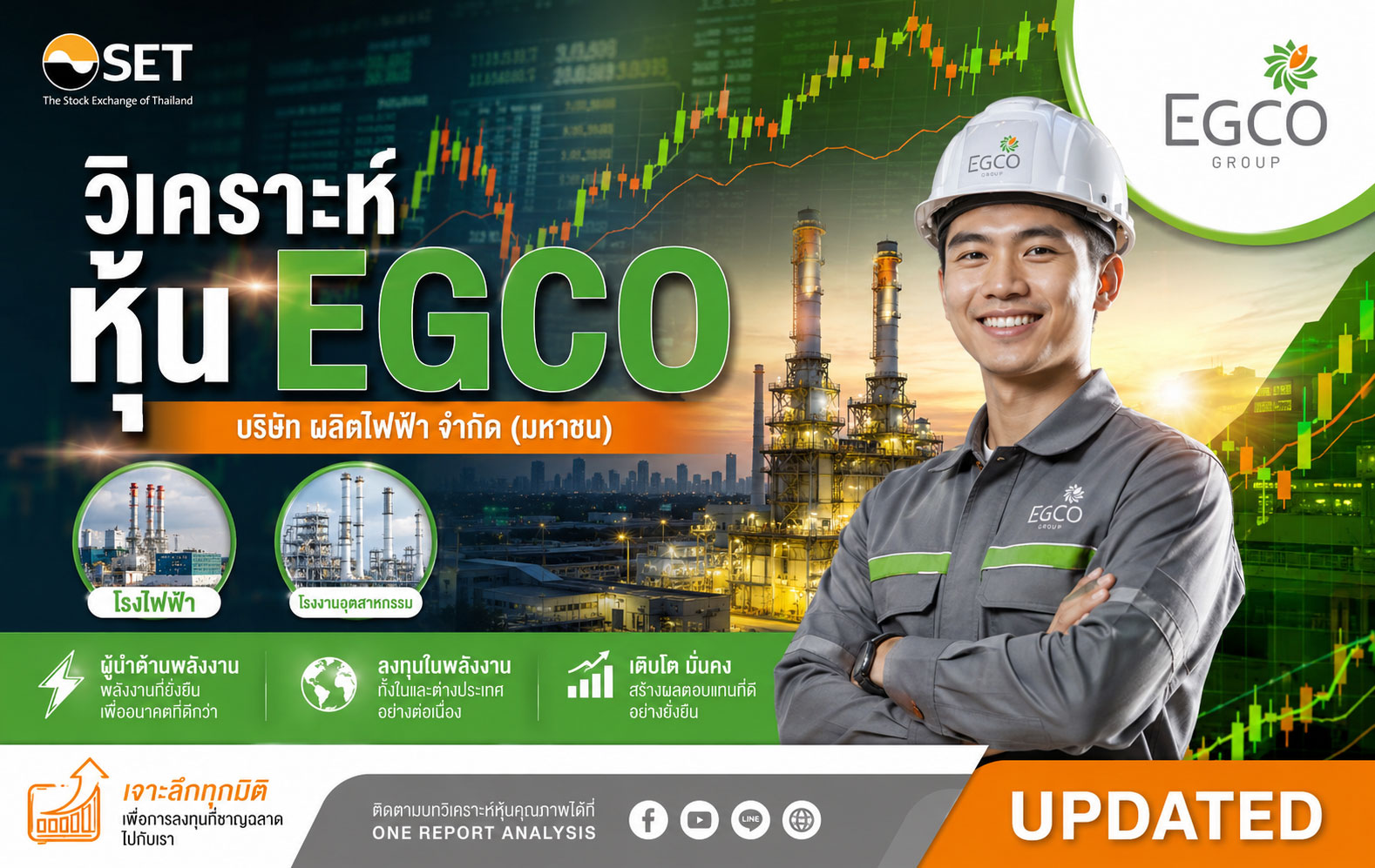วิเคราะห์ หุ้น EGCO บริษัท ผลิตไฟฟ้า จำกัด (มหาชน)