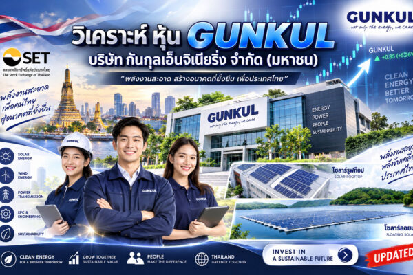 วิเคราะห์ หุ้น GUNKUL บริษัท กันกุลเอ็นจิเนียริ่ง จำกัด (มหาชน)