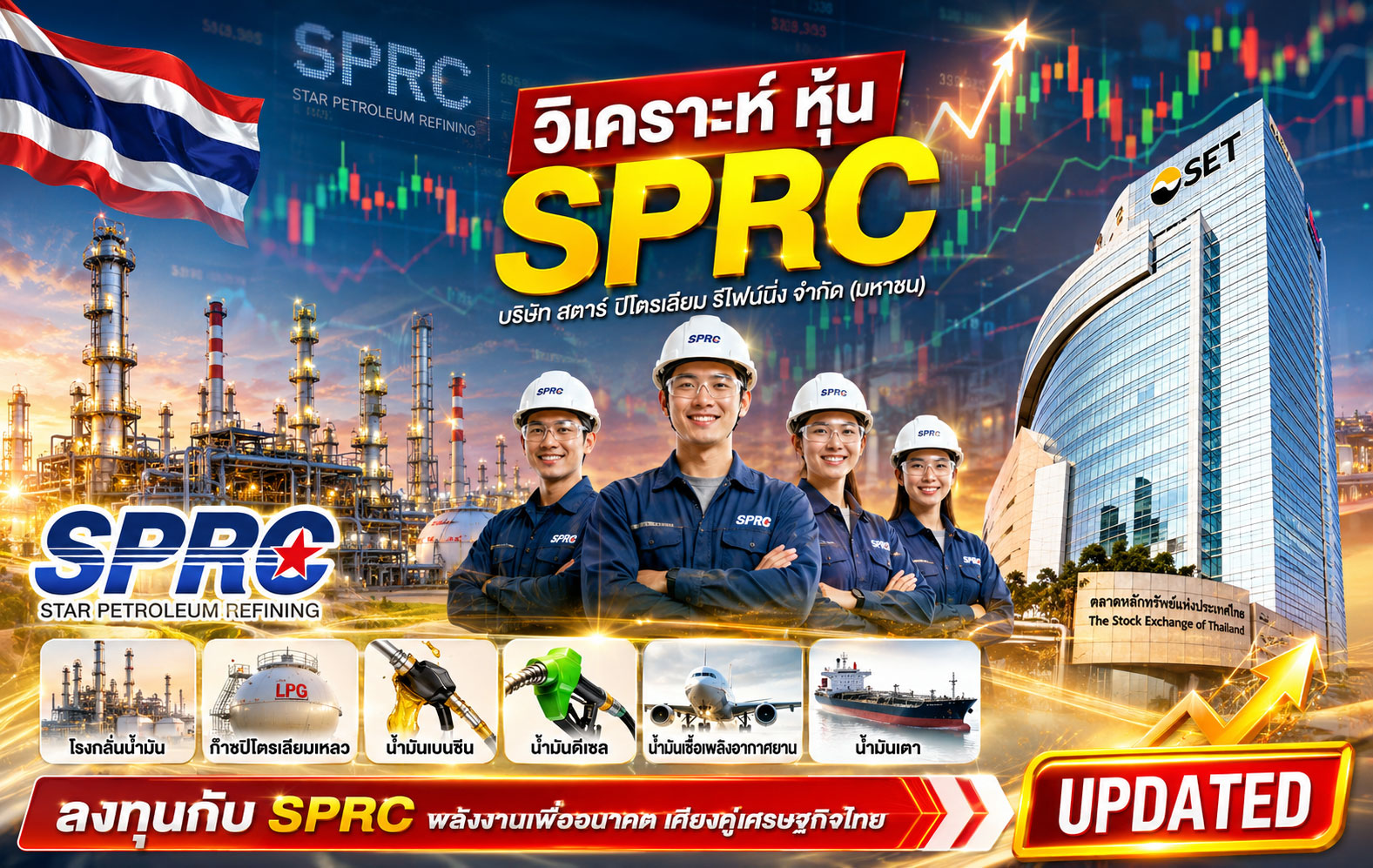 วิเคราะห์ หุ้น SPRC บริษัท สตาร์ ปิโตรเลียม รีไฟน์นิ่ง จำกัด (มหาชน)