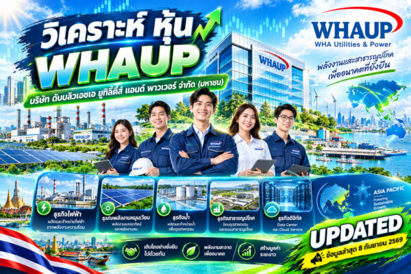วิเคราะห์ หุ้น WHAUP บริษัท ดับบลิวเอชเอ ยูทิลิตี้ส์ แอนด์ พาวเวอร์ จำกัด (มหาชน)