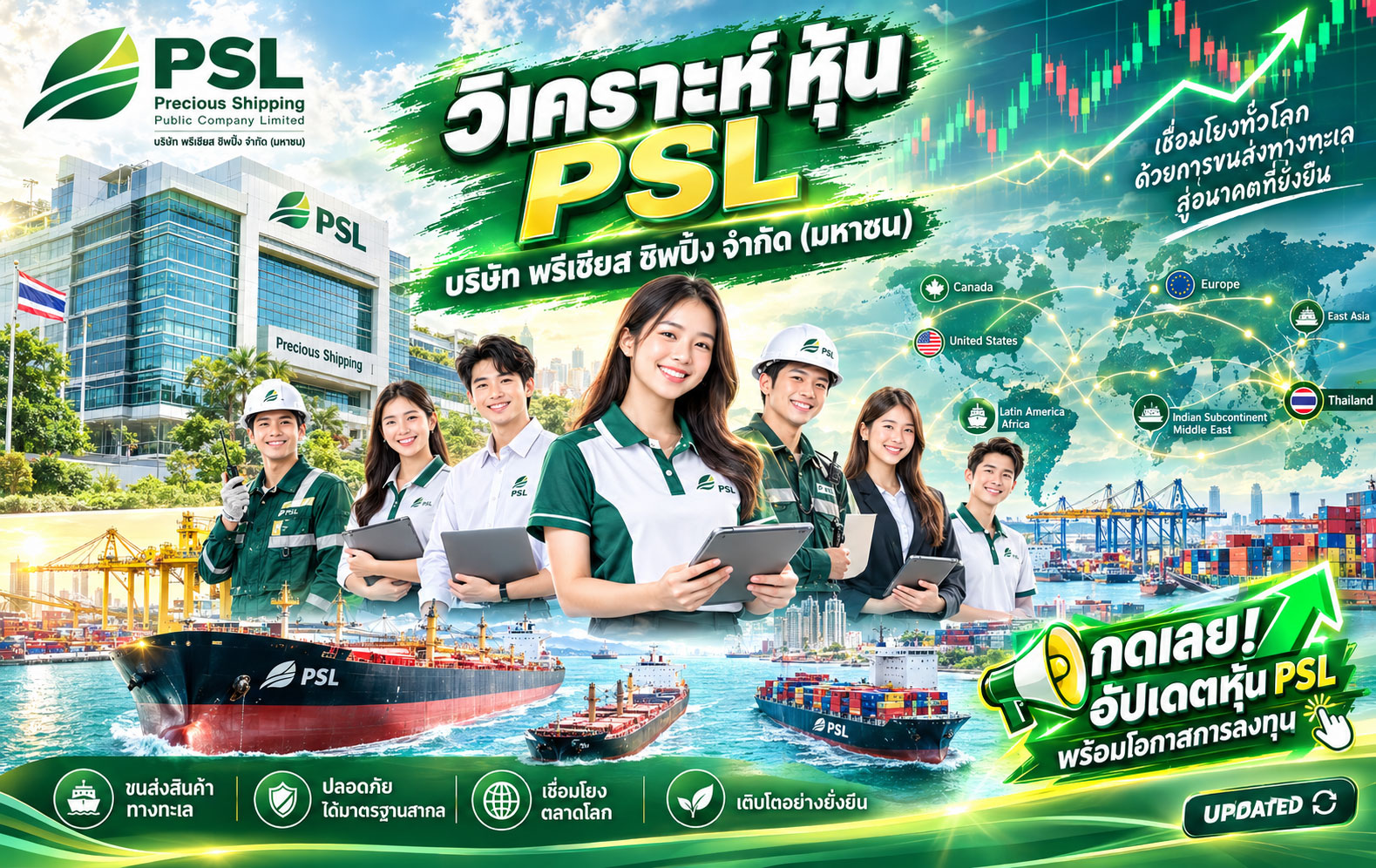 วิเคราะห์ หุ้น PSL บริษัท พรีเชียส ชิพปิ้ง จำกัด (มหาชน)