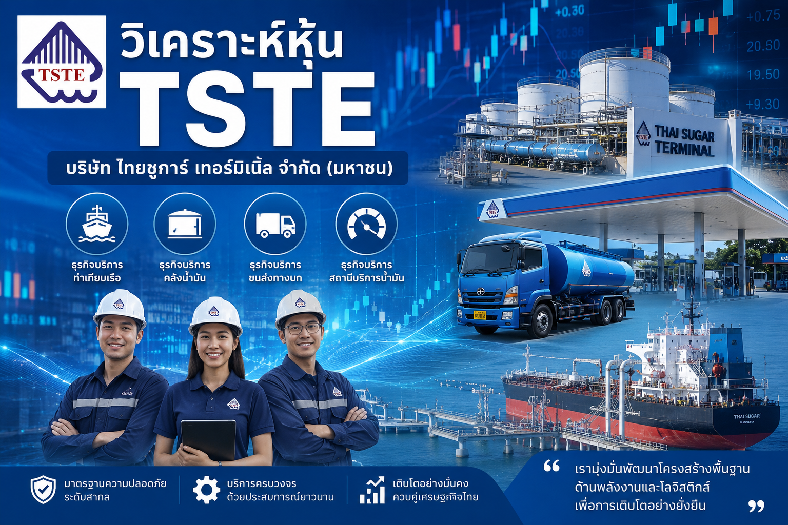 วิเคราะห์ หุ้น TSTE บริษัท ไทยชูการ์ เทอร์มิเนิ้ล จำกัด (มหาชน)