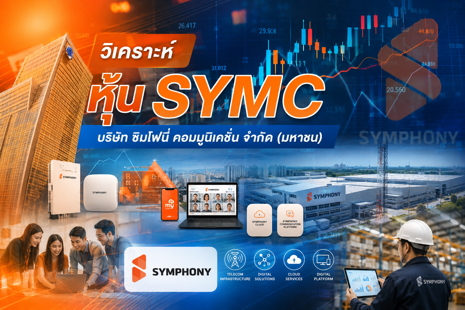 วิเคราะห์ หุ้น SYMC บริษัท ซิมโฟนี่ คอมมูนิเคชั่น จำกัด (มหาชน)