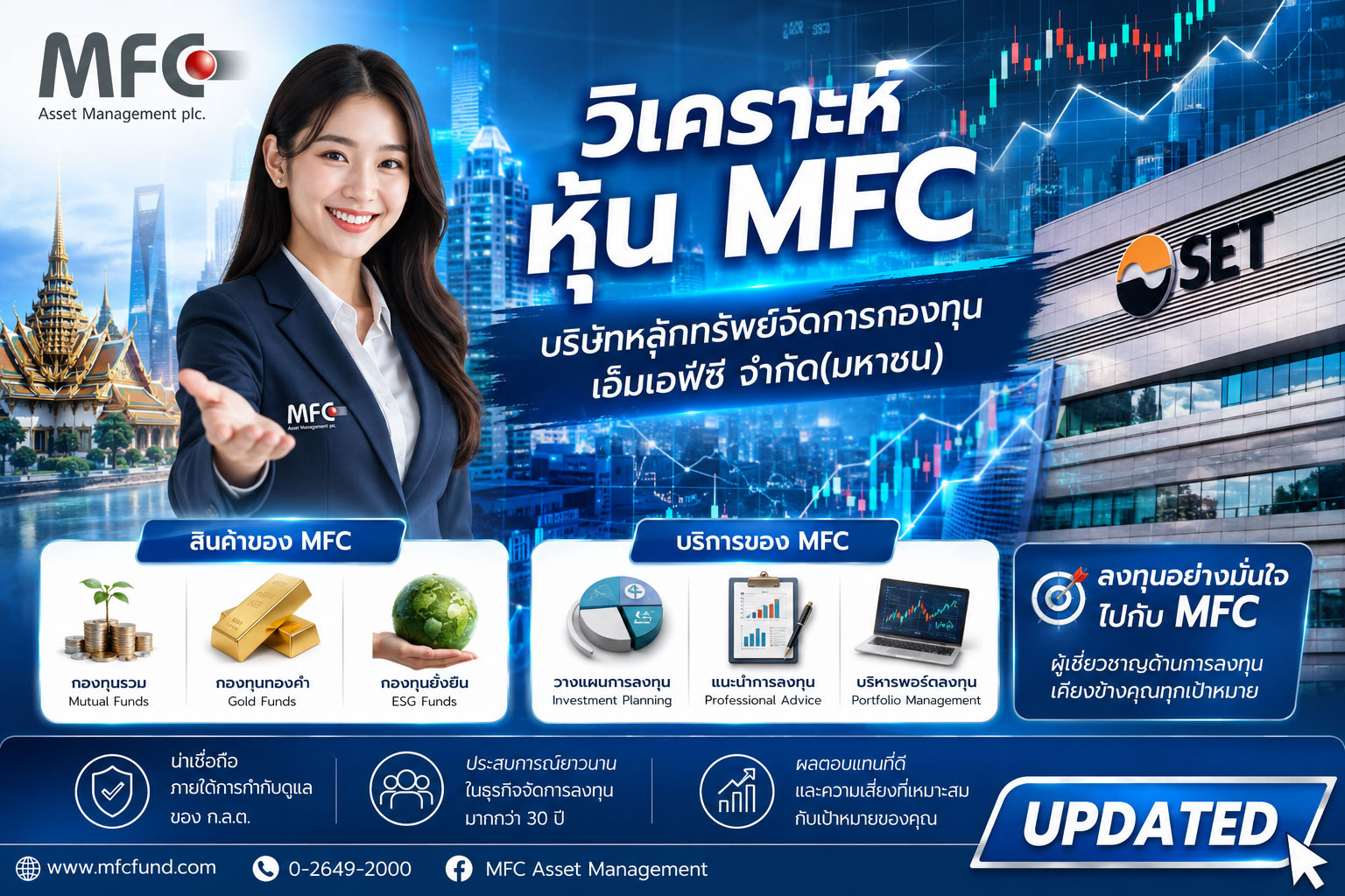 วิเคราะห์ หุ้น MFC บริษัทหลักทรัพย์จัดการกองทุน เอ็มเอฟซี จำกัด(มหาชน)