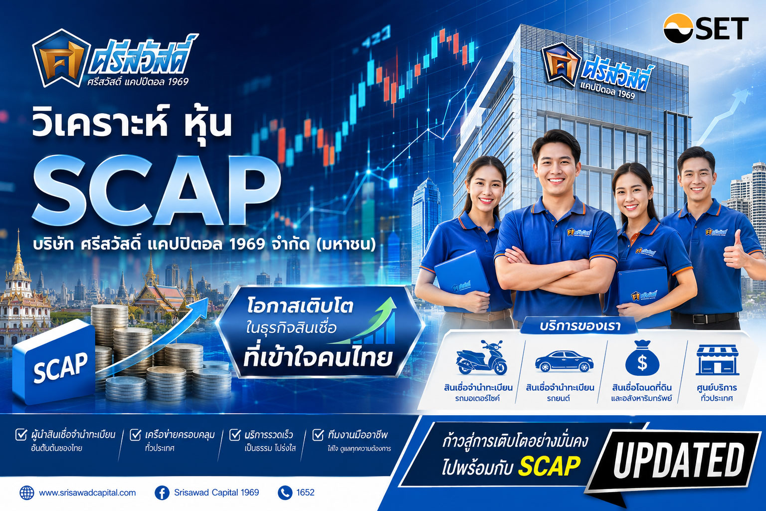 วิเคราะห์ หุ้น SCAP บริษัท ศรีสวัสดิ์ แคปปิตอล 1969 จำกัด (มหาชน)
