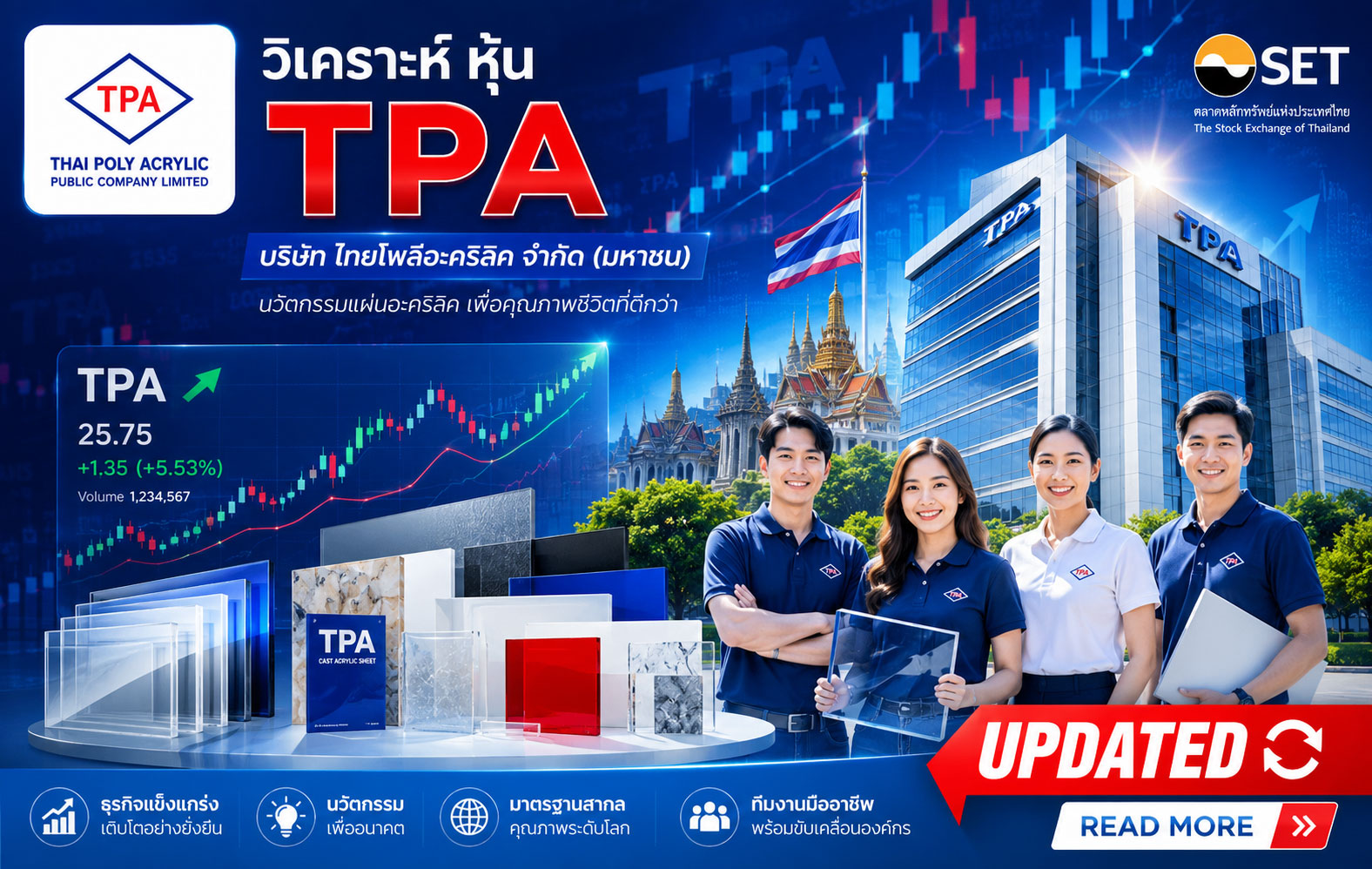 วิเคราะห์ หุ้น TPA บริษัท ไทยโพลีอะคริลิค จำกัด (มหาชน)