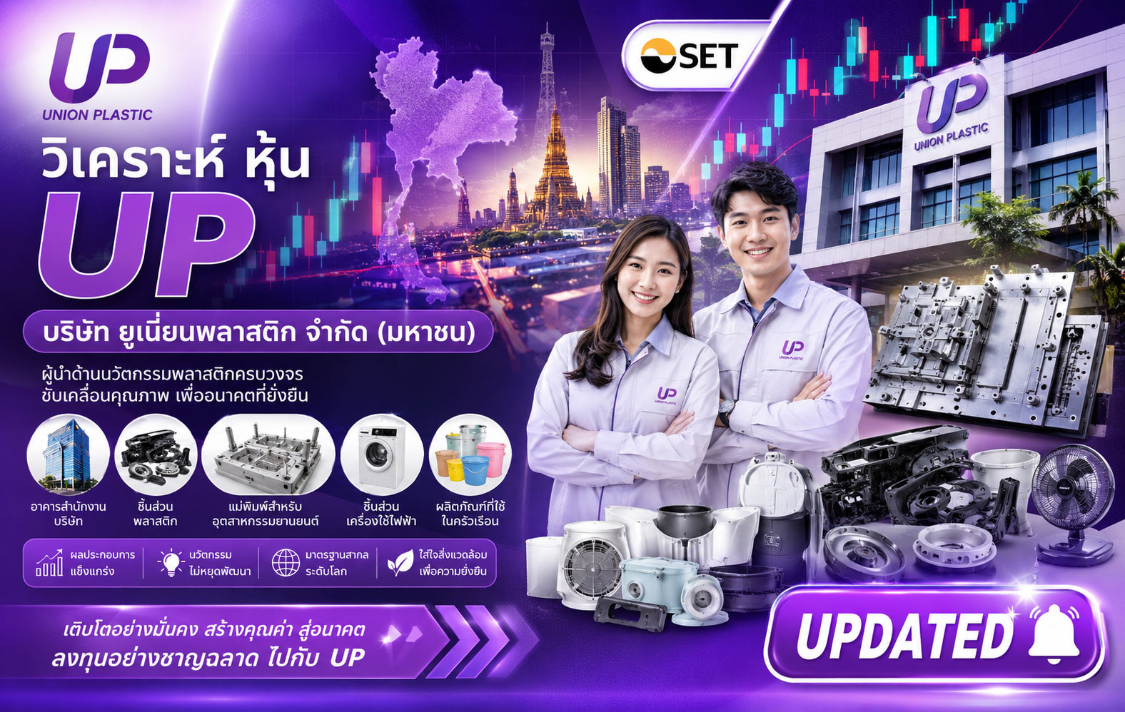 วิเคราะห์ หุ้น UP บริษัท ยูเนี่ยนพลาสติก จำกัด (มหาชน)