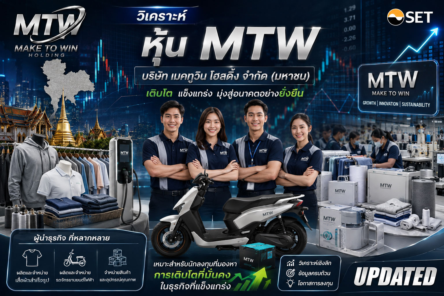 วิเคราะห์ หุ้น MTW บริษัท เมคทูวิน โฮลดิ้ง จำกัด (มหาชน)