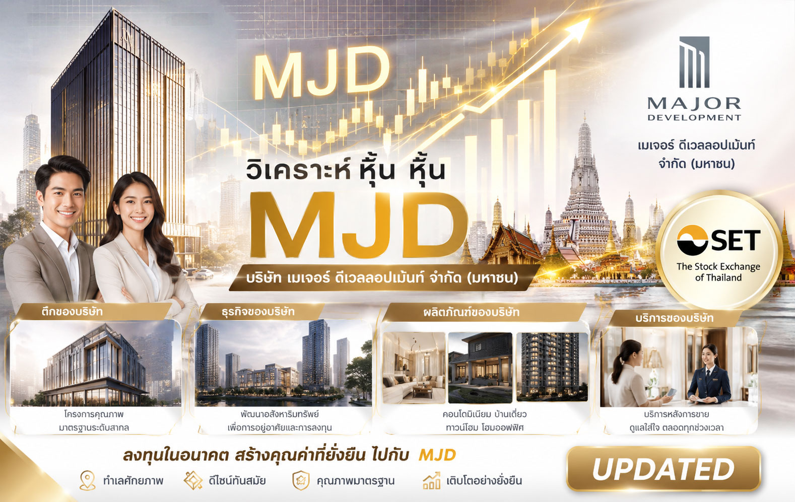วิเคราะห์ หุ้น MJD บริษัท เมเจอร์ ดีเวลลอปเม้นท์ จำกัด (มหาชน)