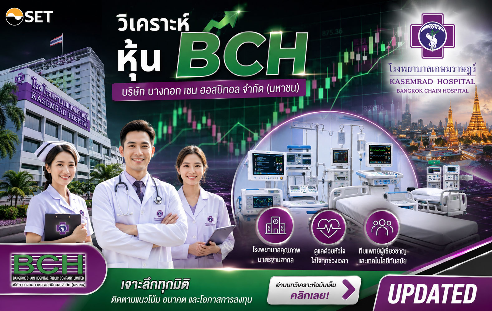 วิเคราะห์ หุ้น BCH บริษัท บางกอก เชน ฮอสปิทอล จำกัด (มหาชน)