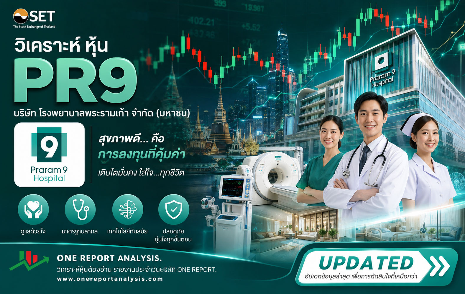 วิเคราะห์ หุ้น PR9 บริษัท โรงพยาบาลพระรามเก้า จำกัด (มหาชน)