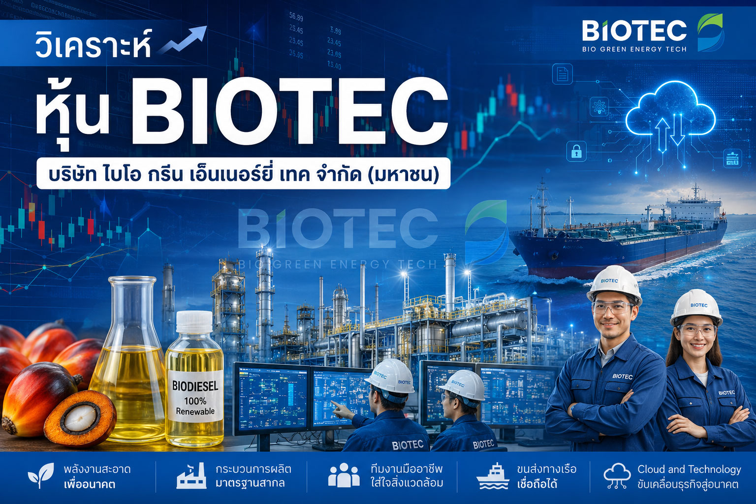 วิเคราะห์ หุ้น BIOTEC บริษัท ไบโอ กรีน เอ็นเนอร์ยี่ เทค จำกัด (มหาชน)