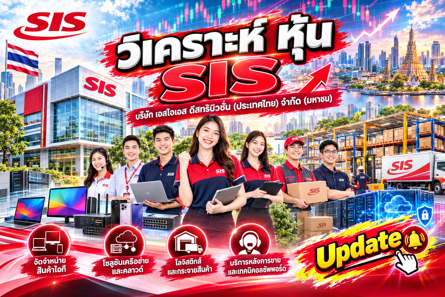 วิเคราะห์ หุ้น SIS บริษัท เอสไอเอส ดิสทริบิวชั่น (ประเทศไทย) จำกัด (มหาชน)