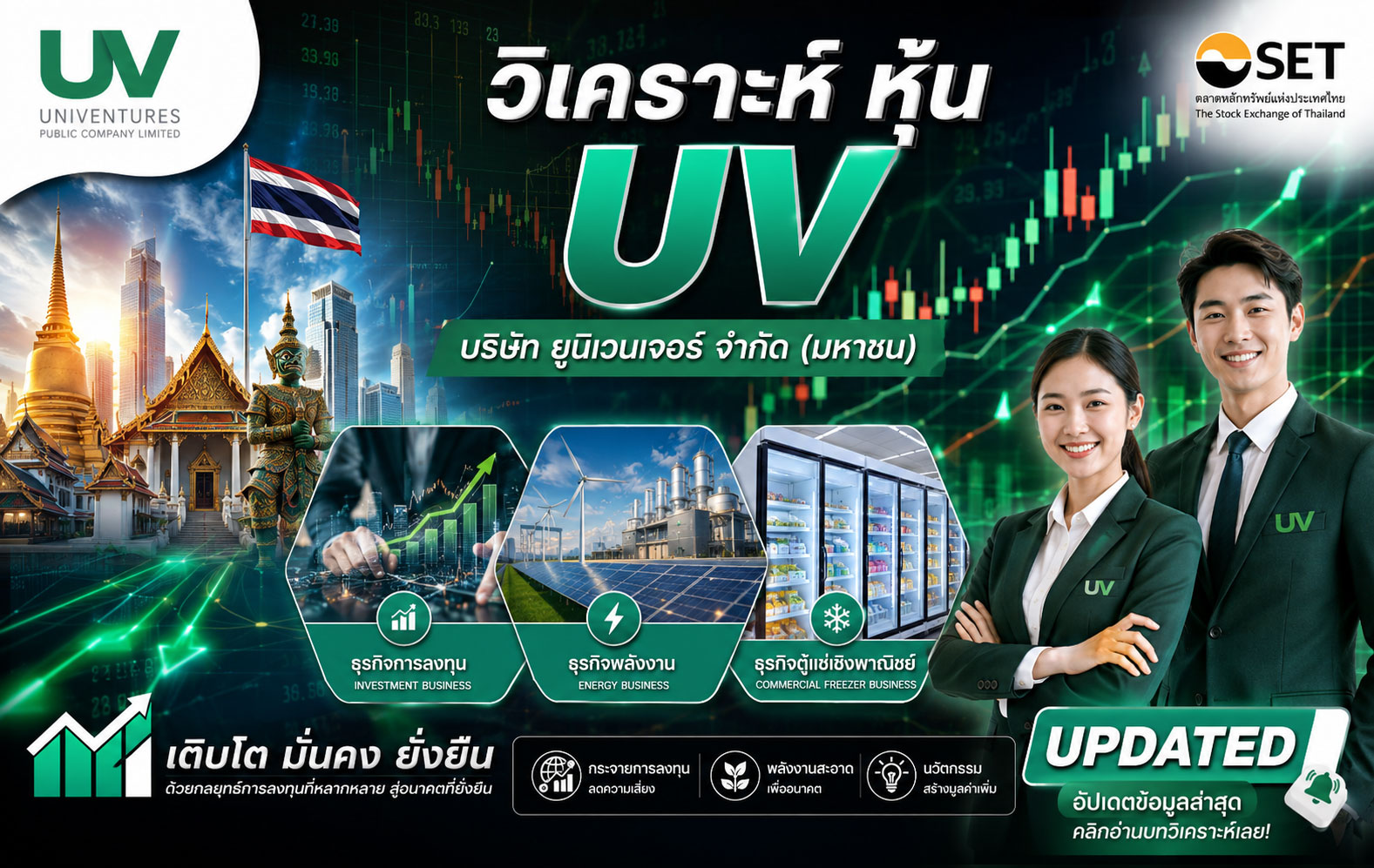 วิเคราะห์ หุ้น UV บริษัท ยูนิเวนเจอร์ จำกัด (มหาชน)