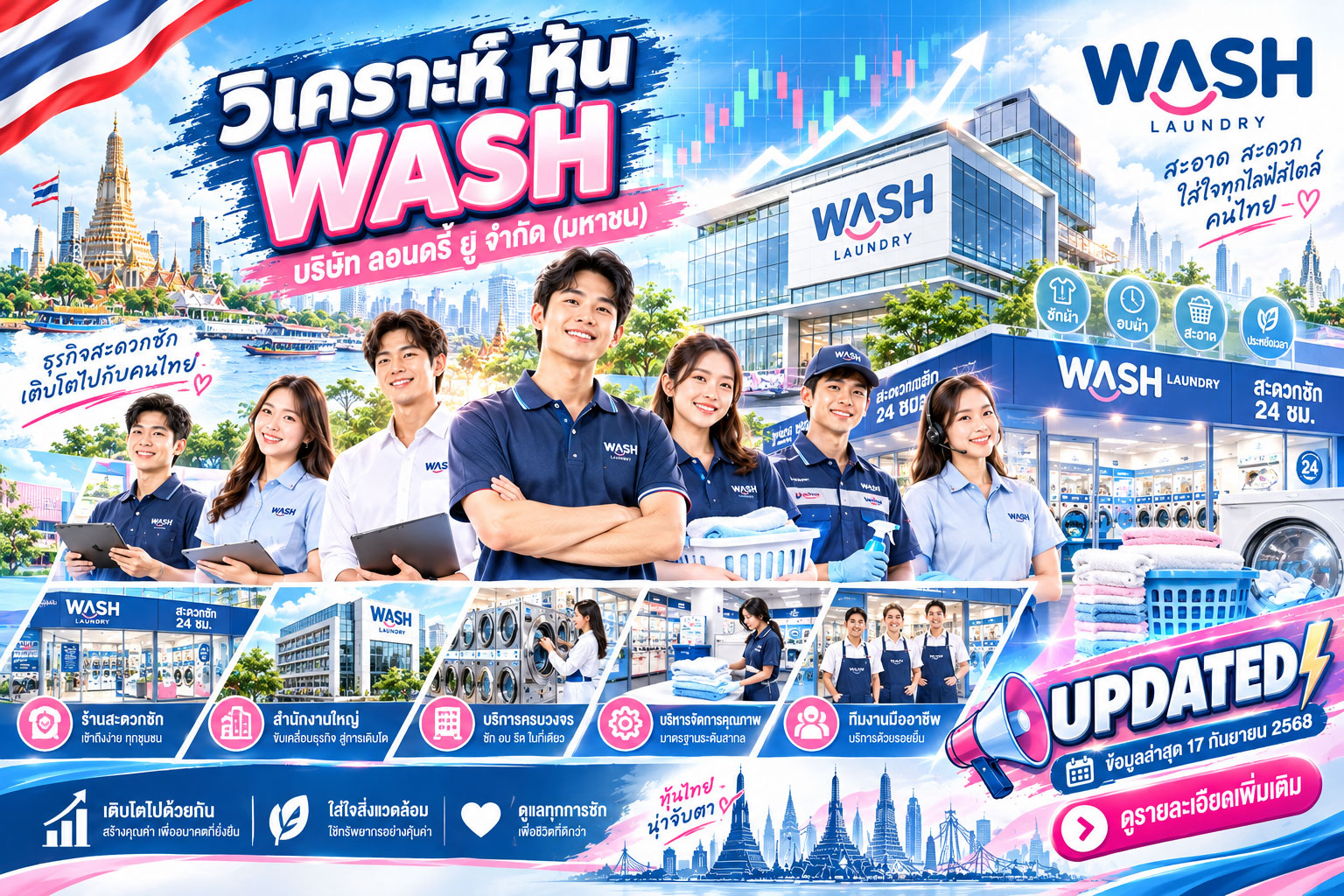 วิเคราะห์ หุ้น WASH บริษัท ลอนดรี้ ยู จำกัด (มหาชน)