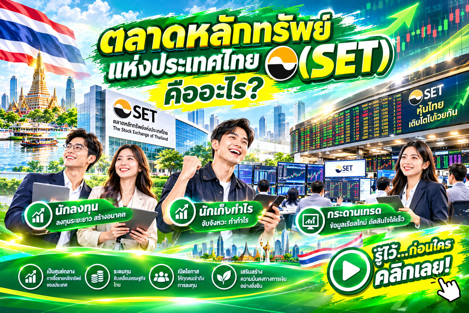 ตลาดหลักทรัพย์แห่งประเทศไทย (SET) คืออะไร?