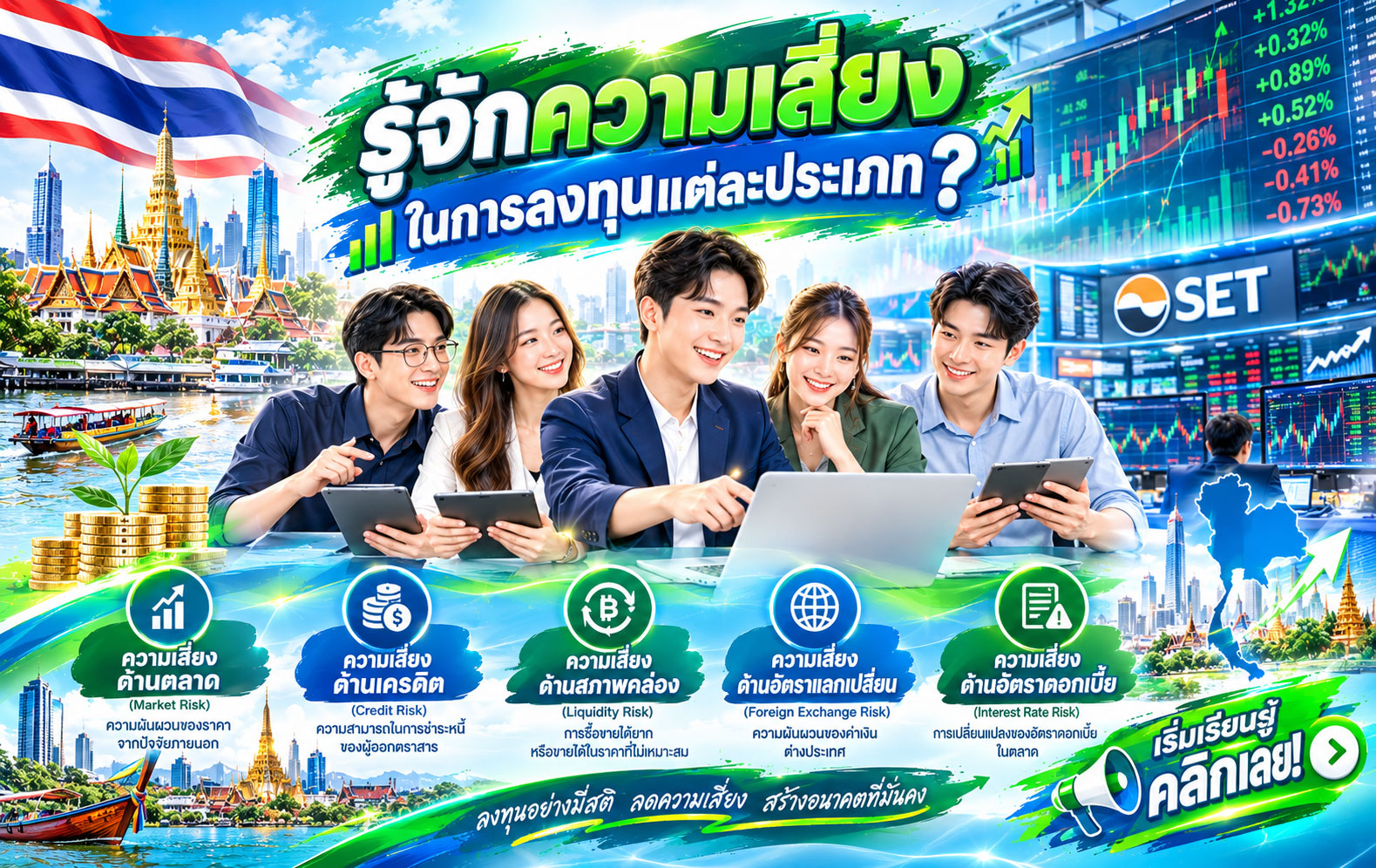 รู้จักความเสี่ยงในการลงทุนแต่ละประเภท