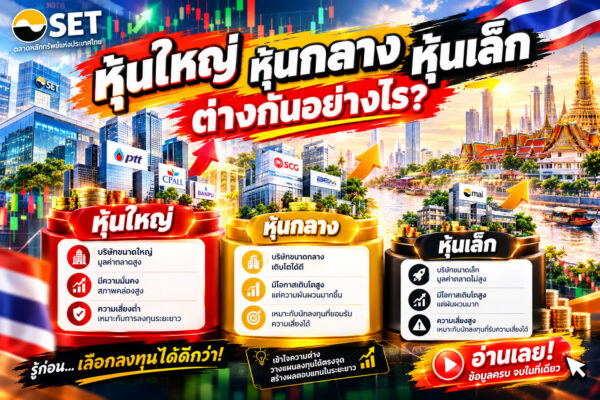 หุ้นใหญ่ หุ้นกลาง หุ้นเล็ก ต่างกันอย่างไร